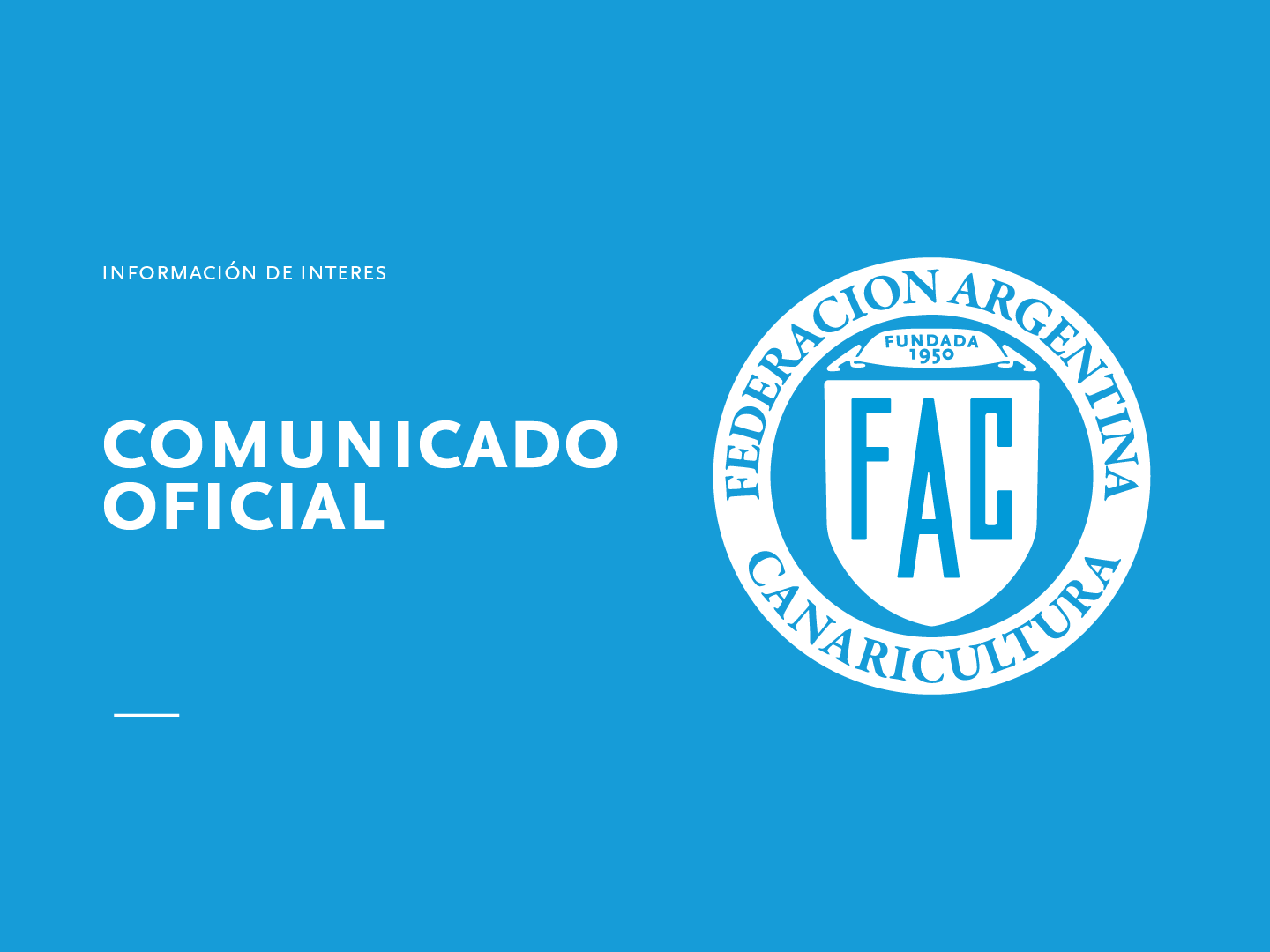 Comunicado Oficial – 01